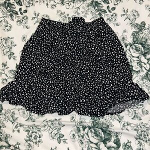 Black and White cheetah print Skirt